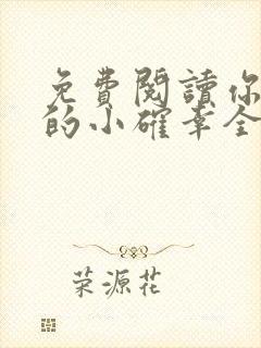 免费阅读你是我的小确幸全文