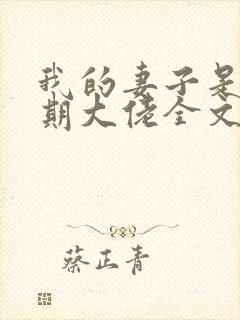 我的妻子是大乘期大佬全文免费下载