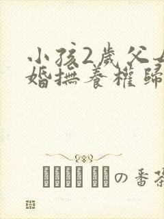 小孩2岁父母离婚抚养权归谁