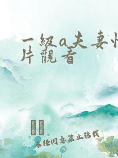 一级a夫妻性做片观看