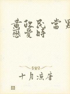 黄政民 当男人恋爱时