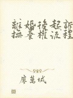 离婚后起诉孩子抚养权流程和费用