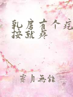 乳房有个疙瘩一按就疼