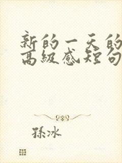 新的一天的文案高级感短句