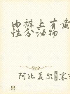 内裤上有黄色粘性分泌物