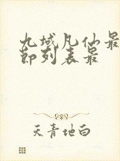 九域凡仙最新章节列表最