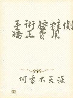 手术腰椎侧弯的矫正费用