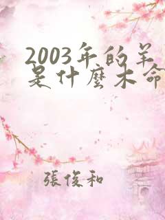 2003年的羊是什么木命