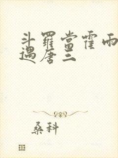 斗罗当霍雨浩再遇唐三