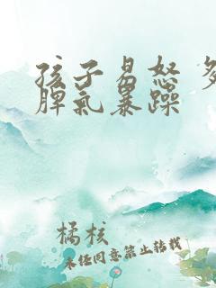 孩子易怒 多动脾气暴躁