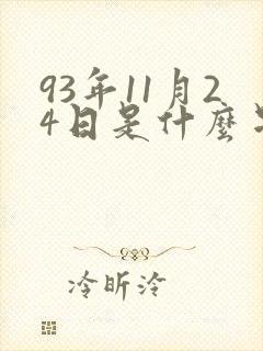 93年11月24日是什么星座