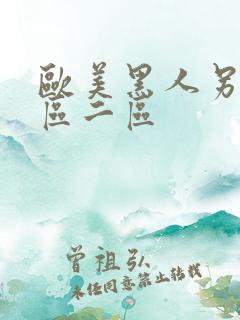 欧美黑人另类一区二区