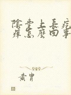 阴囊上长疙瘩很痒怎么回事