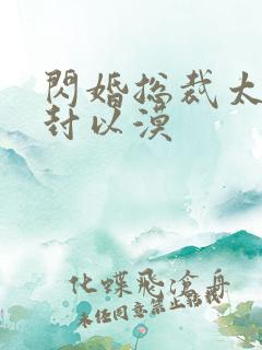 闪婚总裁太霸道封以漠