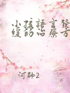 小孩语言发育迟缓的治疗方法