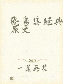 飞鸟集经典语录原文
