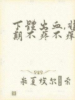 下体出血,非经期不疼不痒