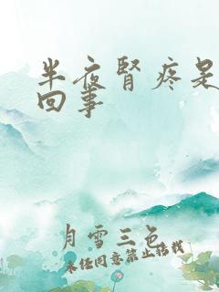 半夜肾疼是怎么回事