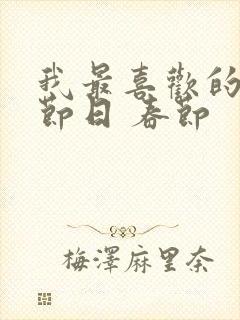 我最喜欢的传统节日 春节