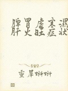 脾胃虚寒湿气重肝火旺症状