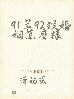 91羊92猴婚姻怎么样