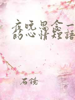 夜晚思念一个人的心情短语