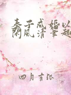 奉子成婚以后云闲风清笔趣阁