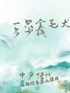 一只金毛犬价格多少钱