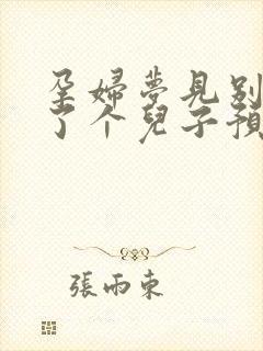 孕妇梦见别人生了个儿子预示什么