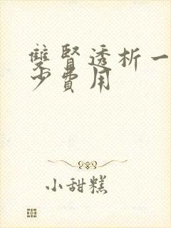 双肾透析一次多少费用