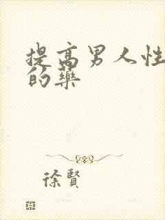 提高男人性欲望的药