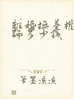 离婚抚养权请律师多少钱