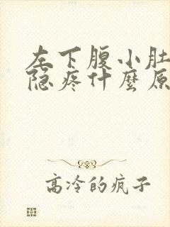 左下腹小肚子隐隐疼什么原因