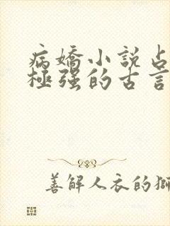 病娇小说占有欲极强的古言