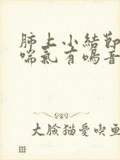 肺上小结节咳嗽喘气有鸣音