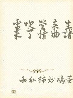 电吹管来生再续未了情曲谱