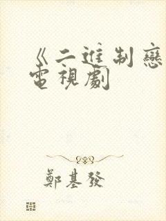 《二进制恋爱》电视剧