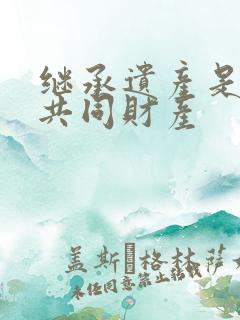 继承遗产是夫妻共同财产