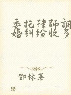 委托律师调解离婚纠纷收多少费