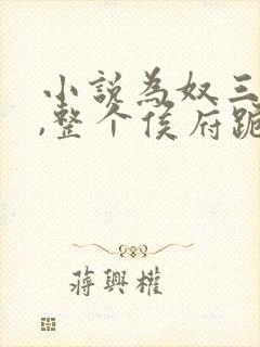 小说为奴三年后,整个侯府跪求我原谅