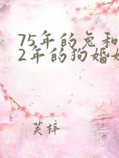 75年的兔和82年的狗婚姻状况