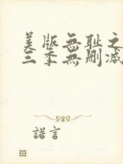 美版无耻之徒第三季无删减