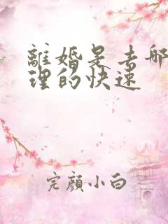 离婚是去哪里办理的快速