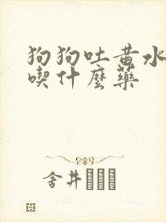 狗狗吐黄水拉稀吃什么药