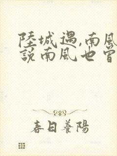 陆城遇,南风小说南风也曾入我怀