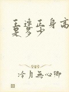 王连正身高体重是多少