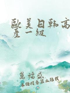 欧美日韩高清国产一级