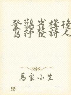 登鹳雀楼后两句写抒发诗人登楼时的
