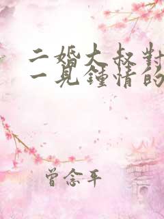 二婚大叔对女主一见钟情的甜宠文