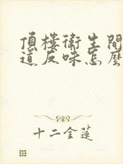 顶楼卫生间下水道反味怎么办